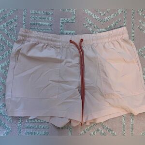 Lou & Grey Light Pink Athletic Shorts with Red Accents